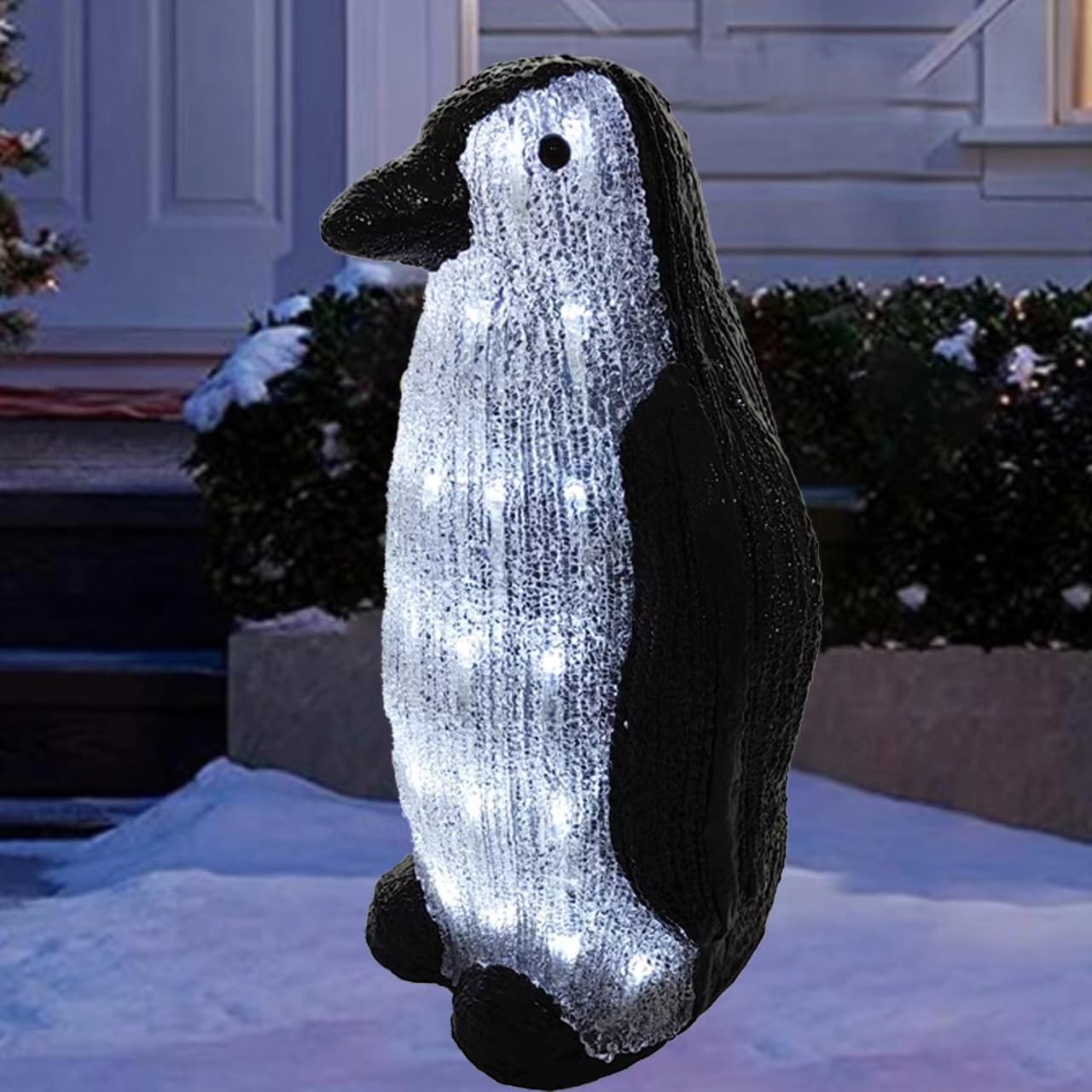 man ランプ penguin 電気 Xmas 置物 christmas Amazon.com: 17.8Inch Christmas Decorative Glow Acrylic Penguin