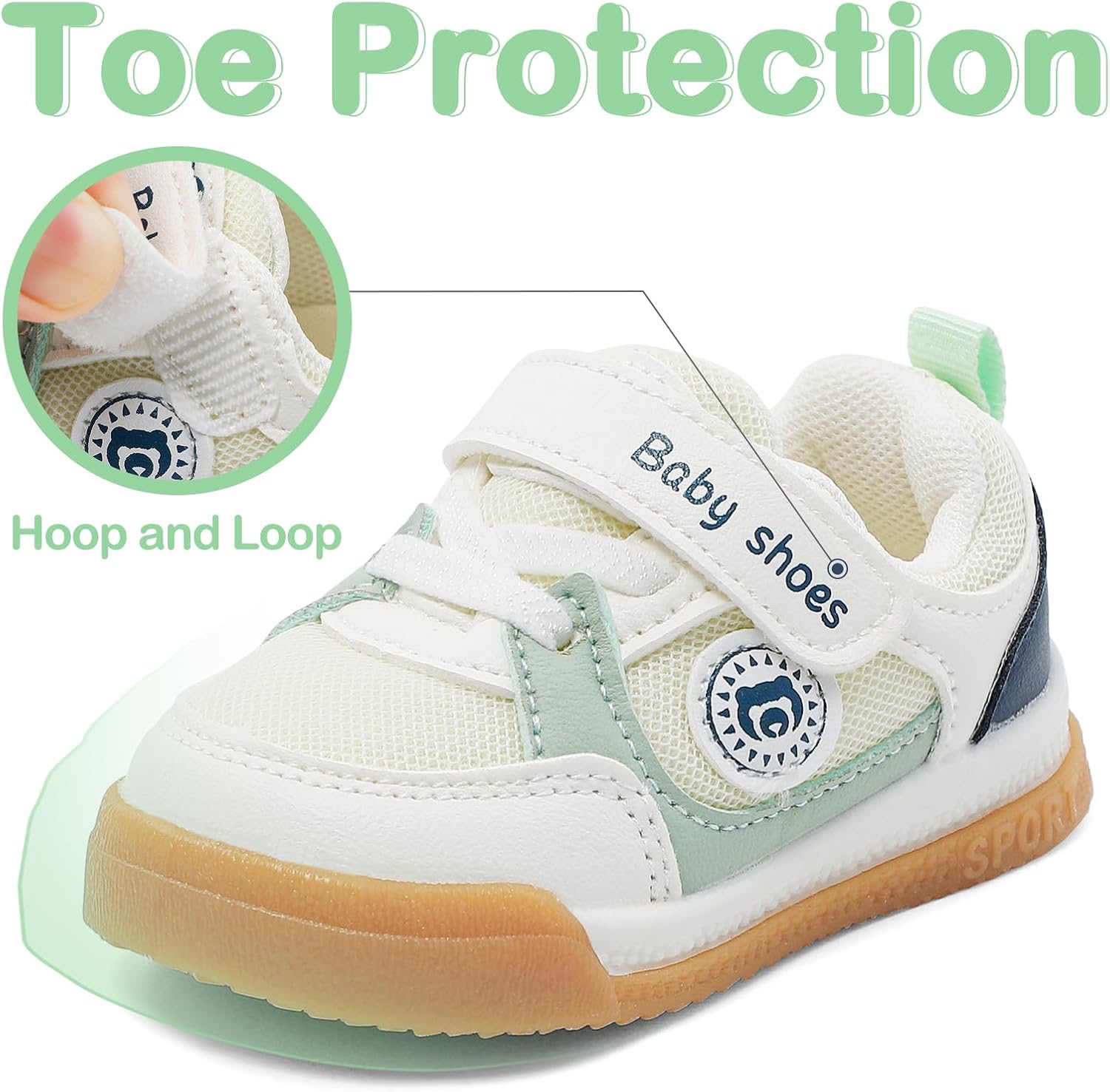 Baby Boy Girl Shoes First Steps Footwear with Soft Rubber Sole Non-Slip image 3