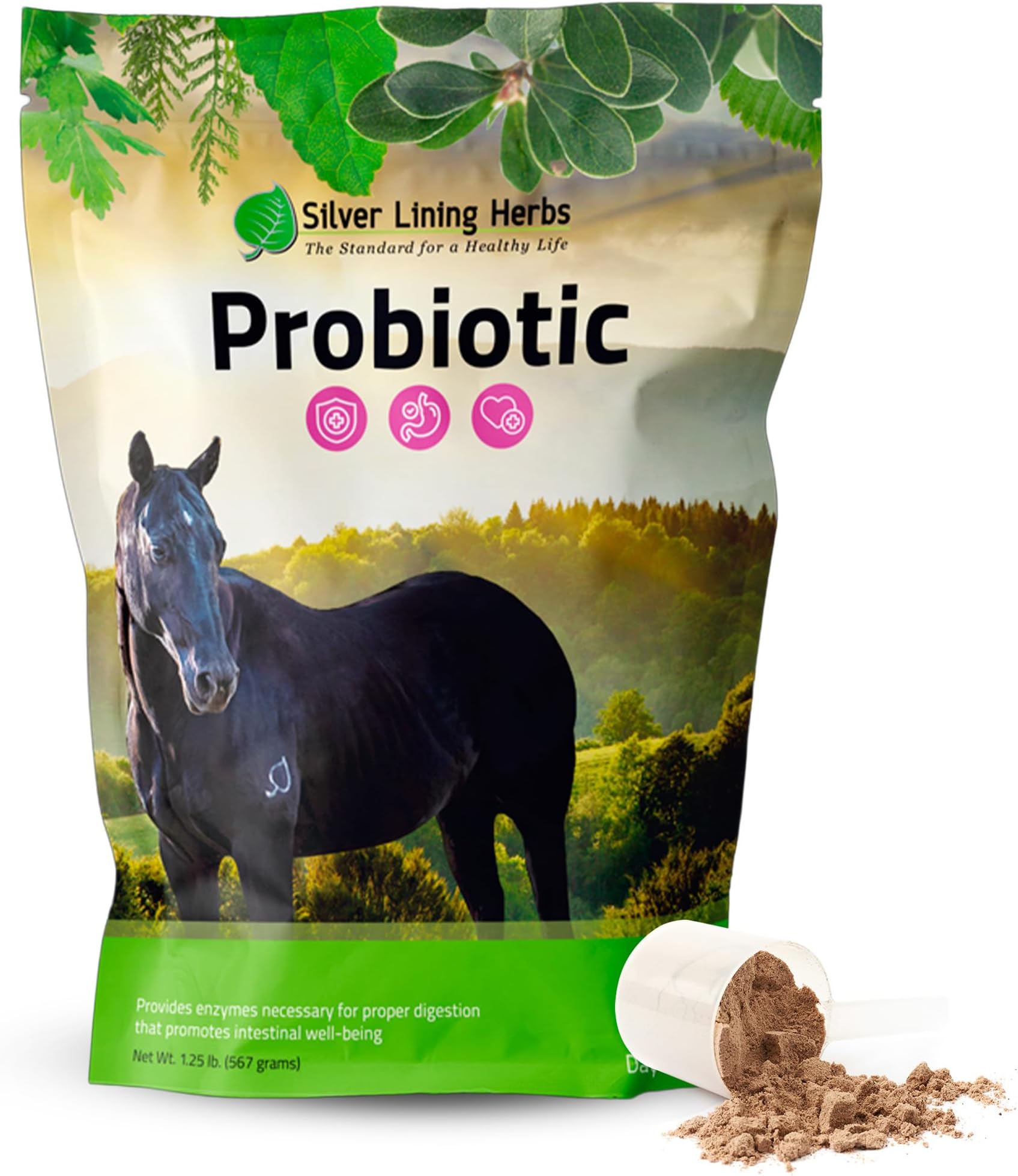 - Horse Probiotics Digestive Supplements - Digestive Enzyme & Gut Health Probiotic Supplement for Horses - Contains 13.2 Billion CFUs Probiotic Strains - 1.25 lb 60-Day Supply