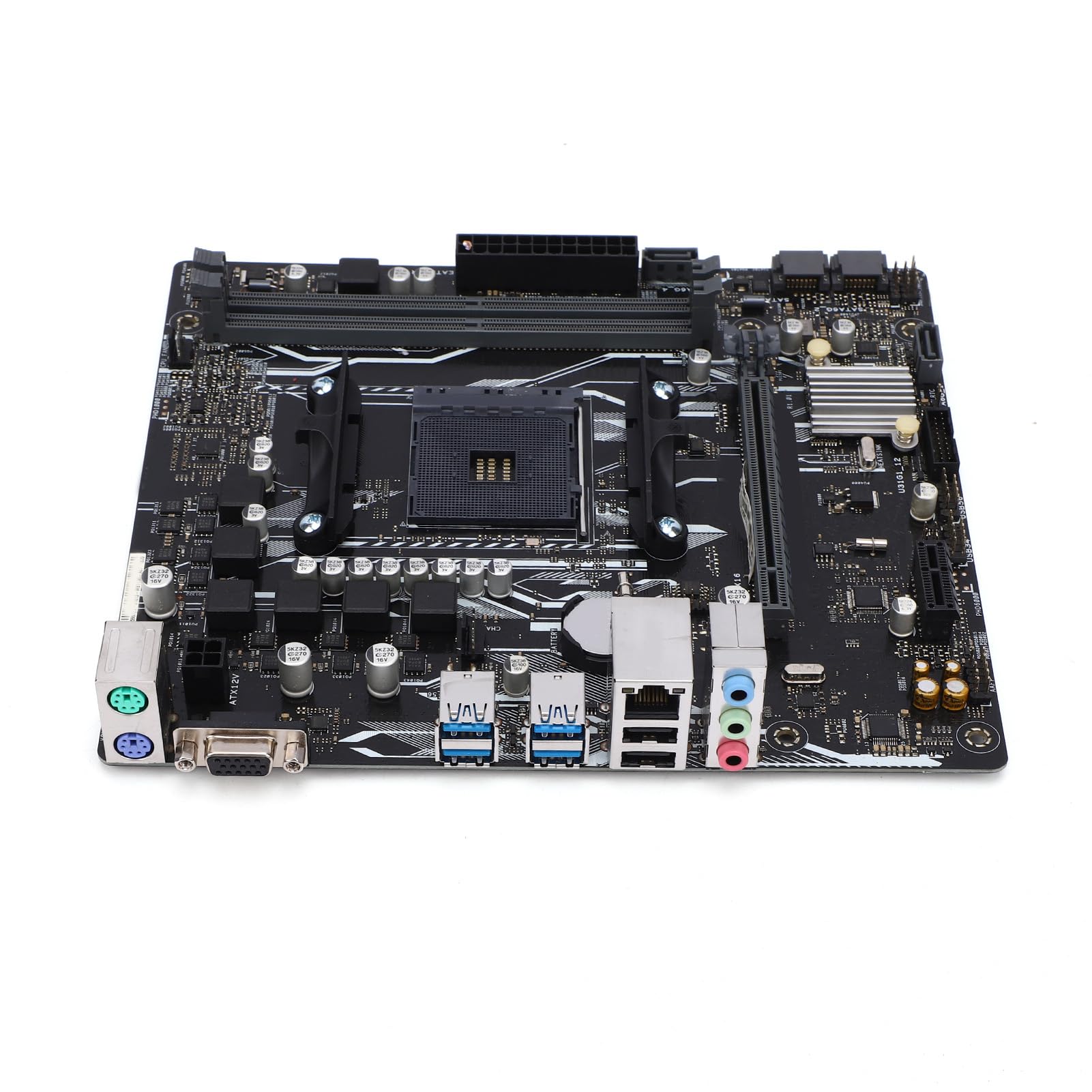 Sxhlseller Scheda Madre A320M F Micro ATX, Presa AM4 Supporta Ryzen R3 R5 R7 Athlon APU DDR4 di Prima Seconda e Terza Generazione da 32 GB, con Modulo Regolatore di Tensione Digit