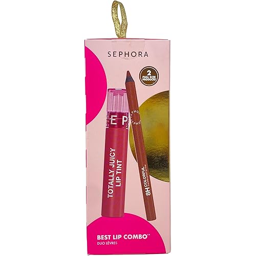 SEPHORA Collection Best Lip Combo Duo Gift Set: Totally Juicy Lip Tint & Lip Liner - Light Nude. - 0.18 oz/5.5 ml.