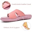 KuaiLu Womens Fashion Orthotic Slides Arch Support Slip On Walking Sandals, Pink, 8.5 gallery image