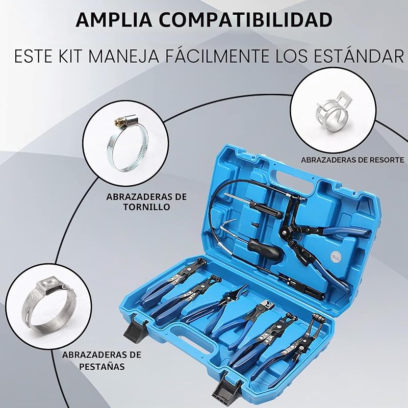 Set de 11 clești pentru coliere de furtun auto CCLIFE
