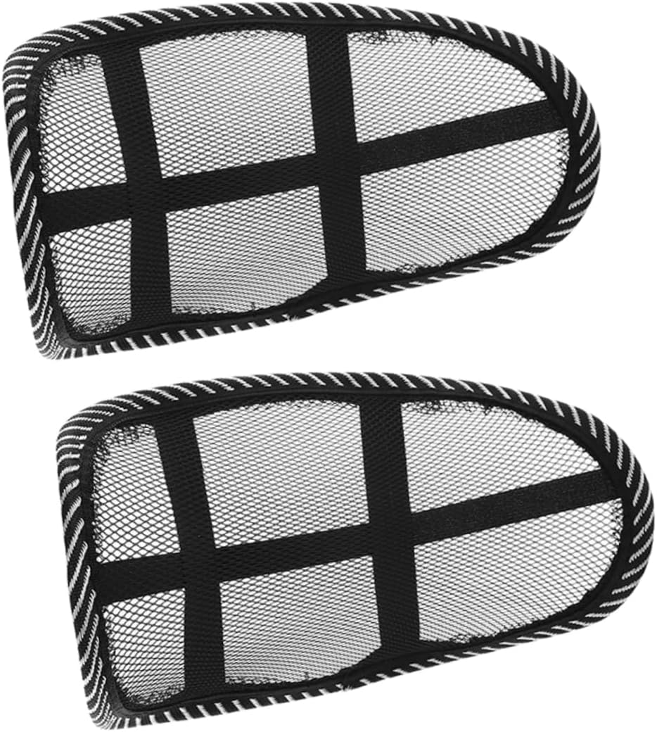 Healifty 2pcs Breathable Mesh Car Headrest Pillows Cooling Neck Support for Front Seat Comfortable Travel Neck Pillow for Driver and Passenger Stylish Car Interior Accessory