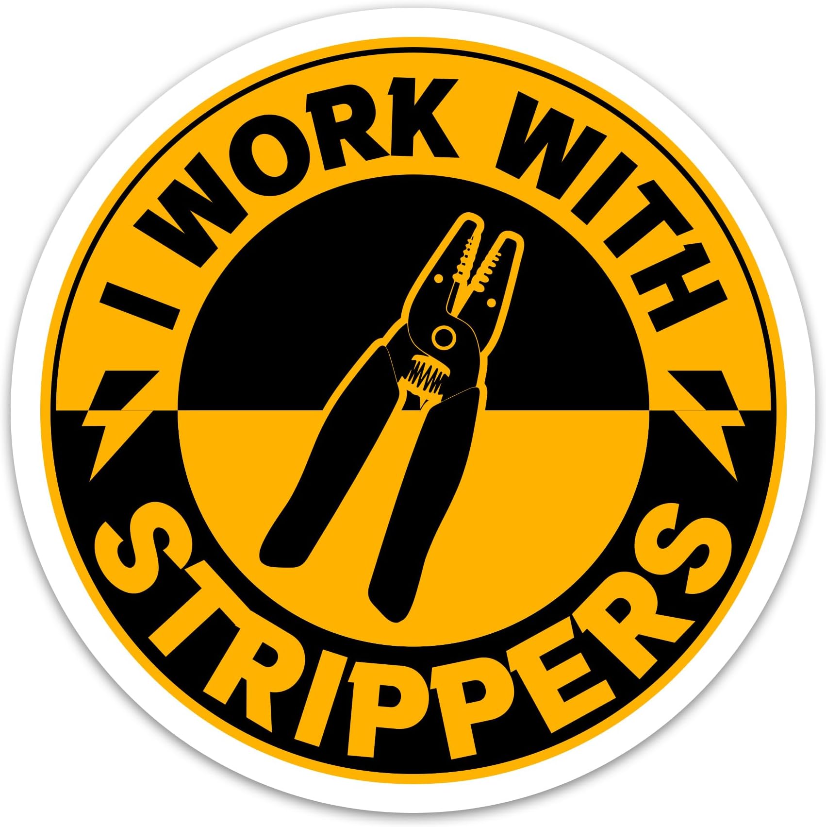 TANGOGLAM Electrician Stickers, Will Strip for Money