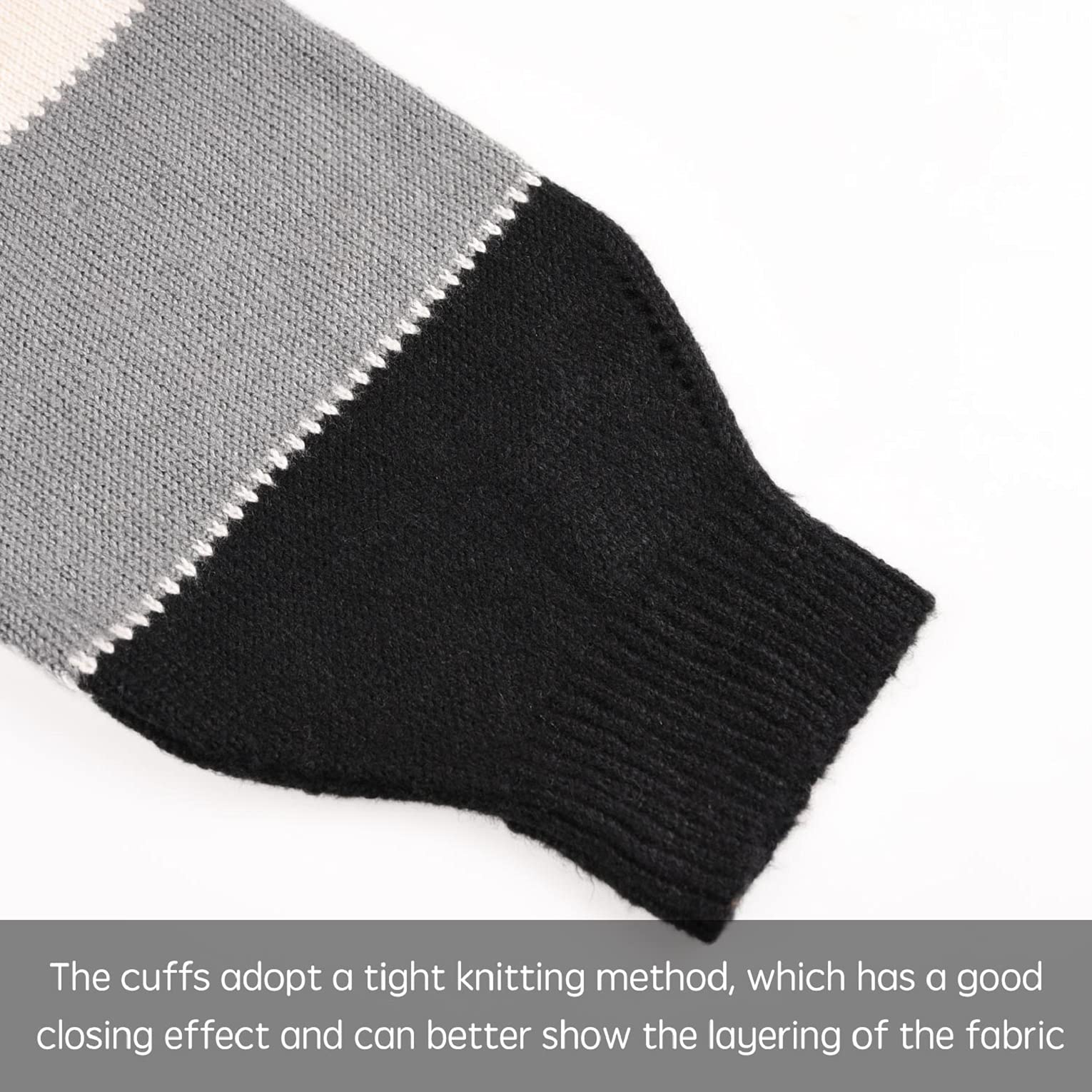 UMIPUBO Maglione Donna Chic Oversize Maglione a Maglia Colorblock Morbido Righe Pullover Casual Knitted Bluse Manica Lunga Moda Girocollo Tops Maglieria per Autunno Inverno Felpe Ragazza