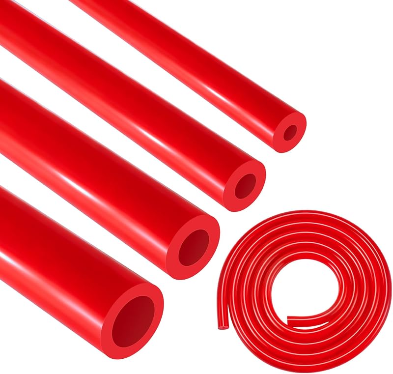 Kit de mangueiras de vácuo em silicone EVIL ENERGY vermelhas – 4 diâmetros, 1,52 m cada