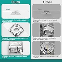 Vista 12 de TRLIFE Dimmable Wall Sconces, Modern Wall Sconces Set of 2 Hardwired Wall Mounted Lights 12W 6000K Cool White LED Wall Sconce Lighting for Bedroom