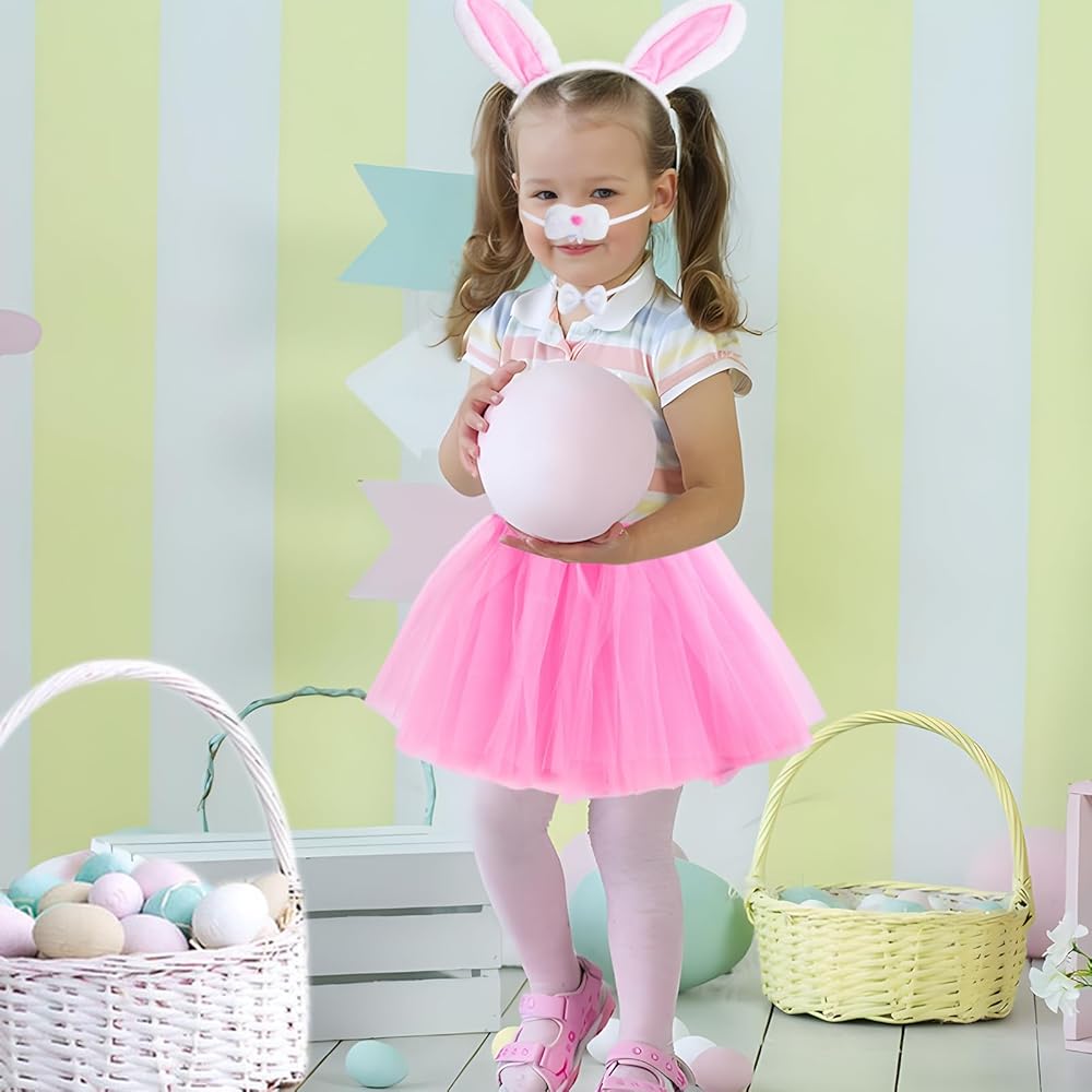 Disfraz De Conejito De Pascua Para Niñas, Diadema Con Orejas De Conejo Y Zanahoria, Falda De Ballet, Conjunto De Accesorios De Cosplay Para Niños | Bodega Aurrera En Línea
