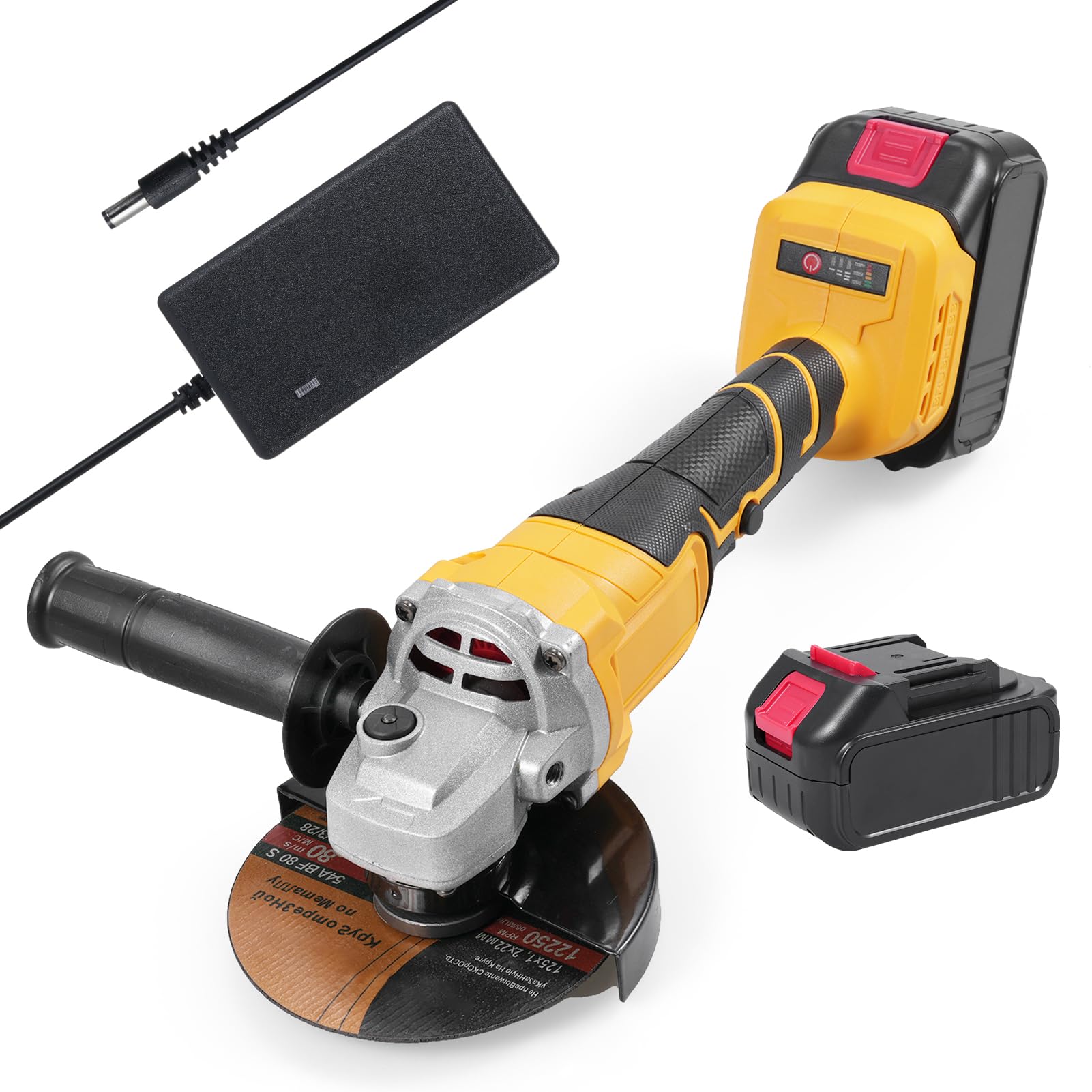 Meuleuse d'angle 125mm pour travailler sans fil et sans fatigue avec 21V