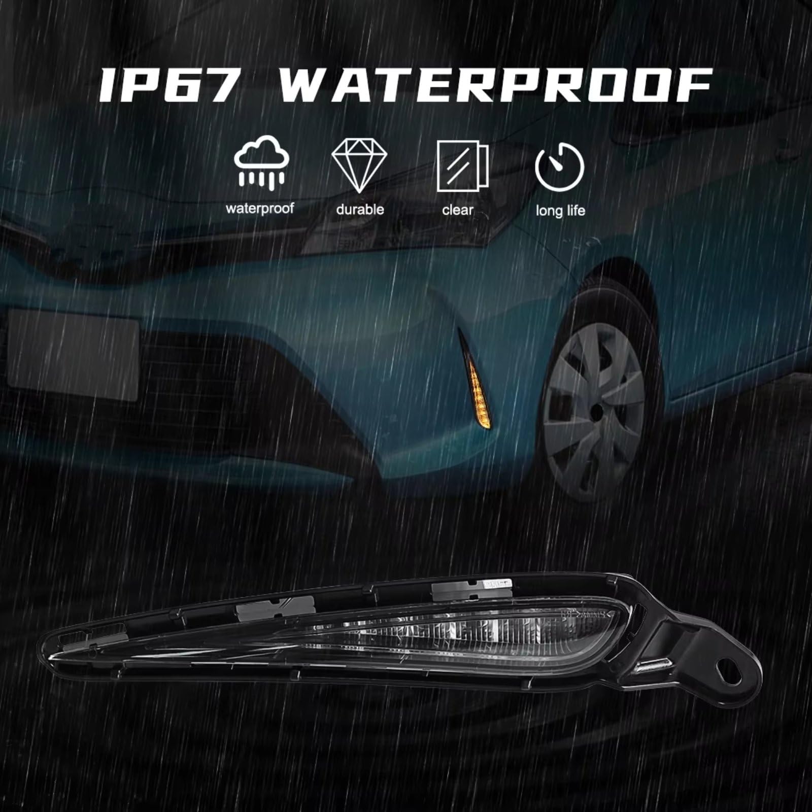 Faros Antiniebla Delantero Para Toyota Para Vitz 2017-2019: Luces diurnas LED (DRL) intermitentes faros antiniebla color blanco y amarillo