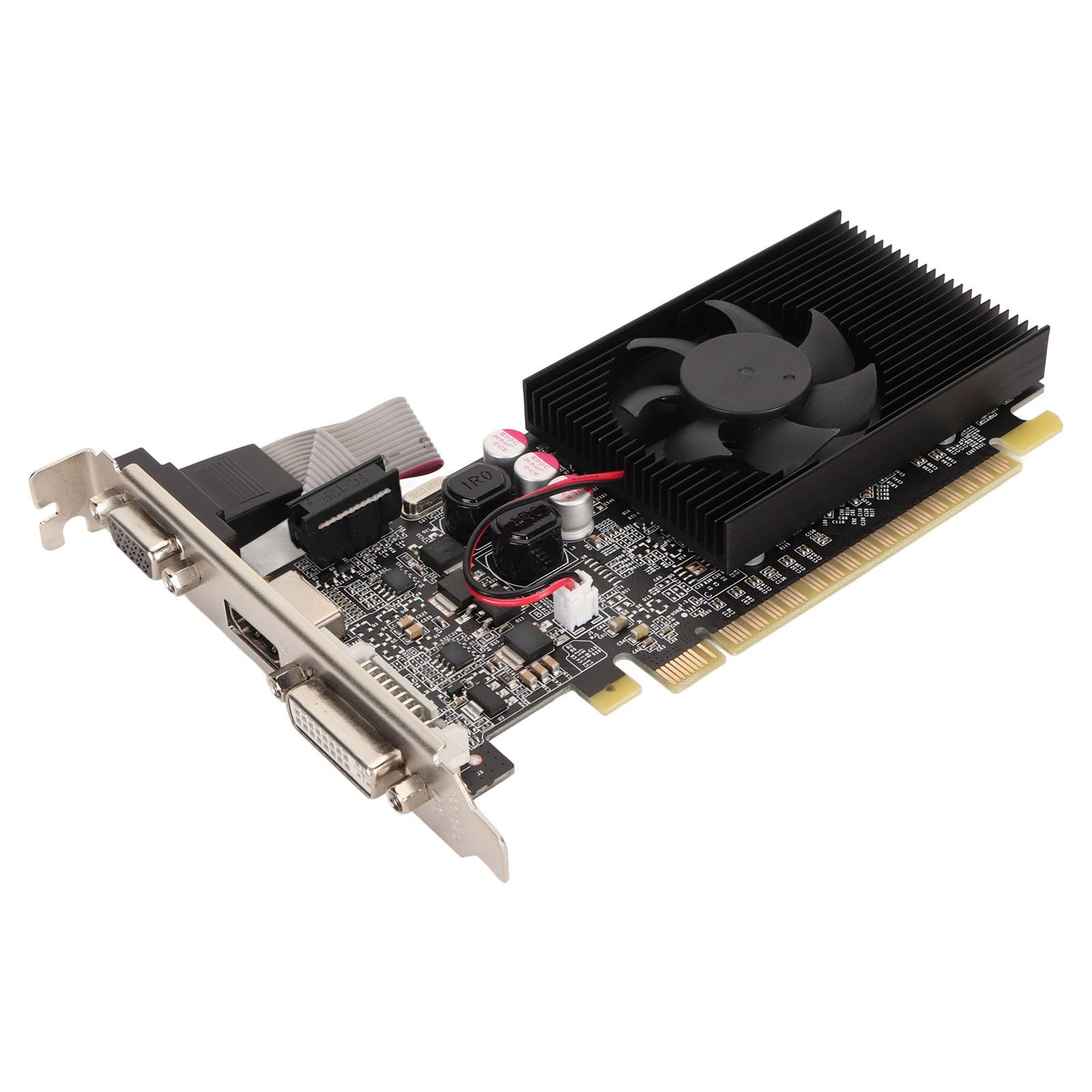 Scheda Grafica GT210 1G, DDR3, 64 Bit, PCI Express 2.0 X16, 589/500 MHz, Scheda Video per Computer Desktop con Porte HDMI, DVI e VGA