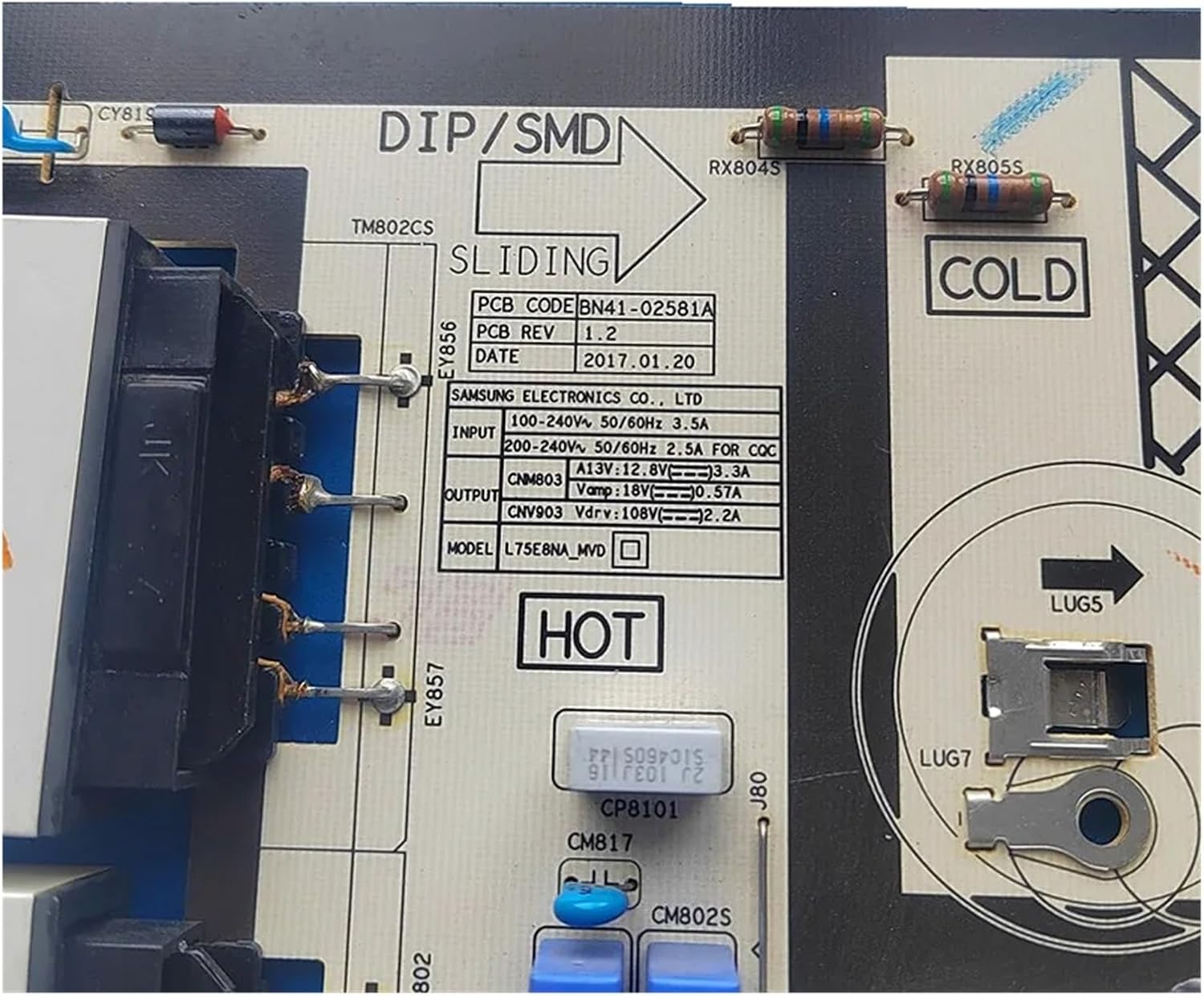 Power Board BN41-02581A BN94-11439A, Compatible With Samsung TV QA75Q7FAMJXXZ, Reliable Replacement