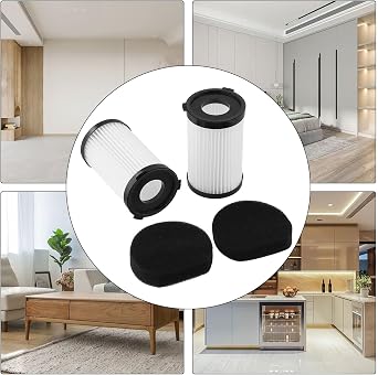 High Efficiency Washable Filters for TECHWOOD TAS-9055, TAS-9035 and VA20 Vacuum Cleaners, 99.97% Particle for Pet Hair and Dust, Reusable Replacement Parts with Sponge, 2 or 4 Pack