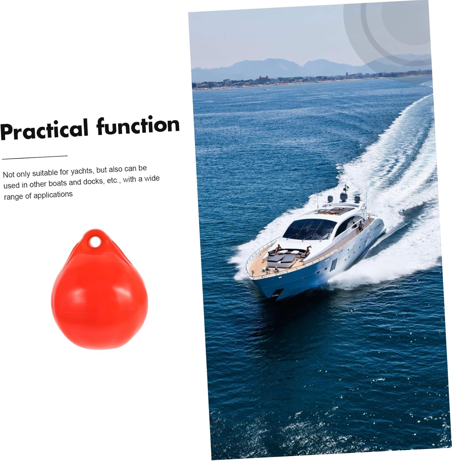VANZACK Boat Bumper for Docking Inflatable Yacht Bumper Protective Ball Uv-Resistant PVC Material