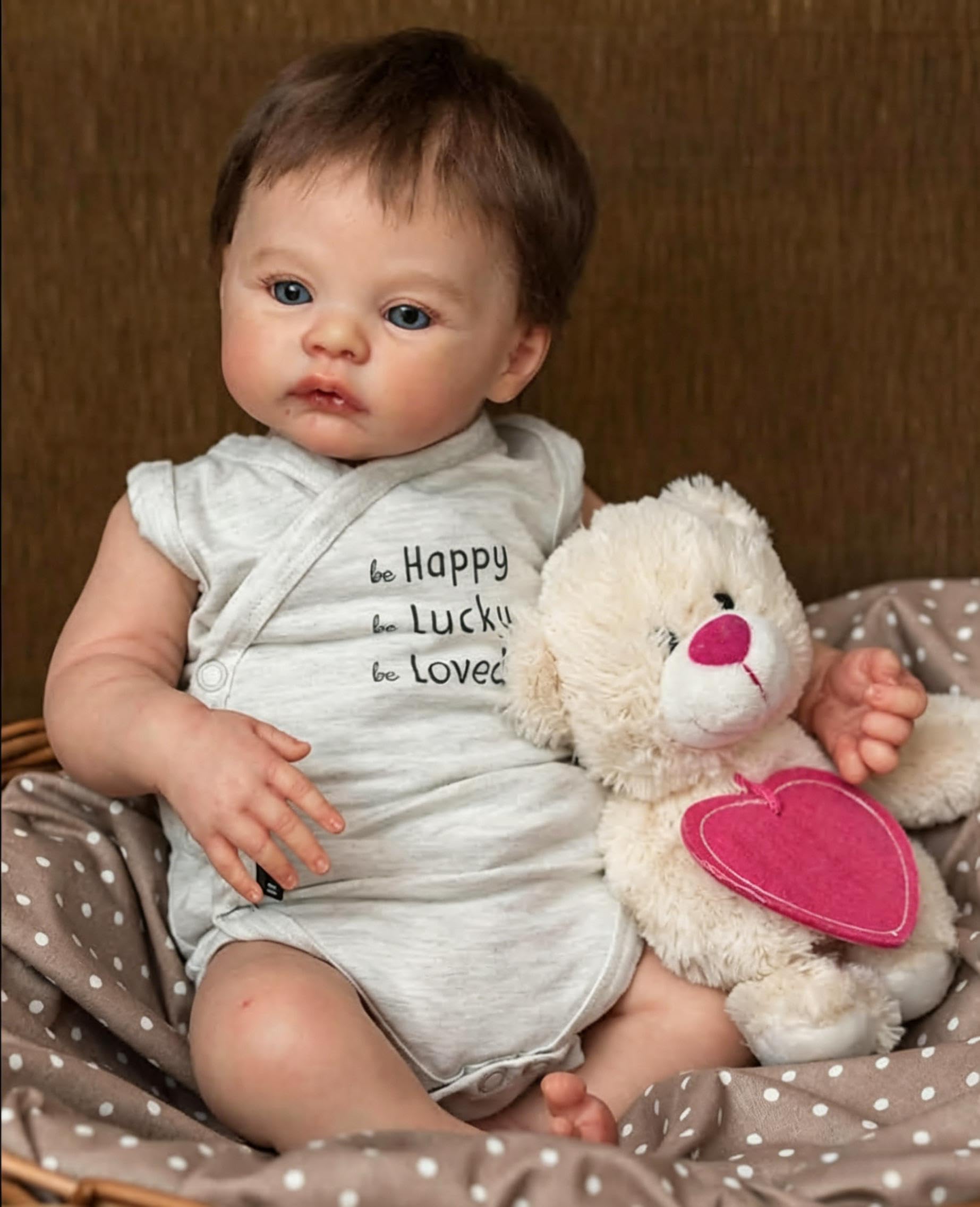RXDOLL Realistyczna w pełni silikonowa winylowa lalka bobas, 45 cm, realistyczna, Reborn, lalka, silikon, na całe ciało, chłopiec, anatomicznie poprawna, dla noworodka, lalka dla dzieci od 3+