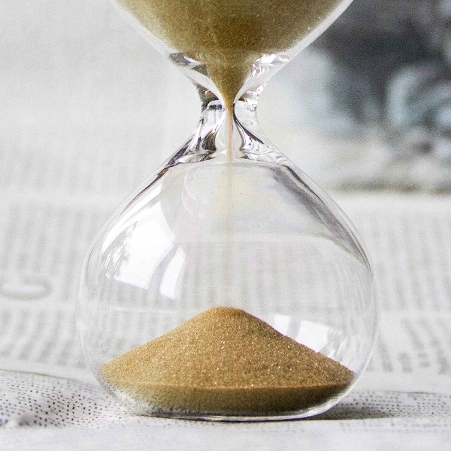 SWISSELITE Puff Sand Timer, Hourglass Sand Timers, Inspired Glass