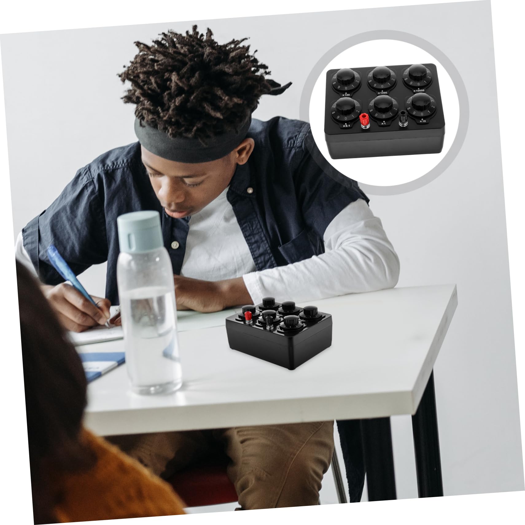 PRETYZOOM Caja De Resistencia Ajustable De Dígitos Ohmios Equipo De Laboratorio Para Experimentos De Física Eléctrica Herramienta De Laboratorio Para Estudiantes