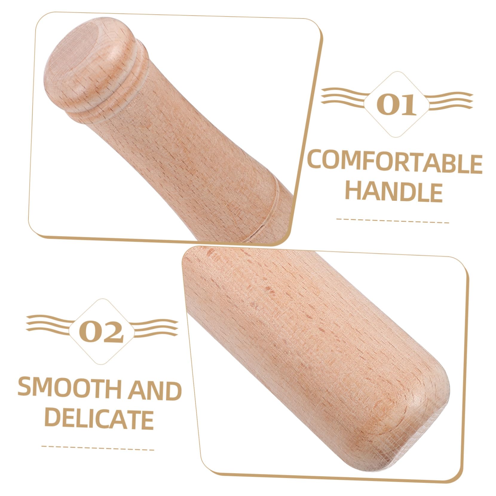 STOBAZA 4 Sätze Holzpestle Küchenmörser Vielseitig Einsetzbar Zum Zerdrücken Von Knoblauch Mahlen Von Gewürzen Saftgewinnung Einfache Reinigung Robustes Küchenwerkzeug Für 4 Stück *