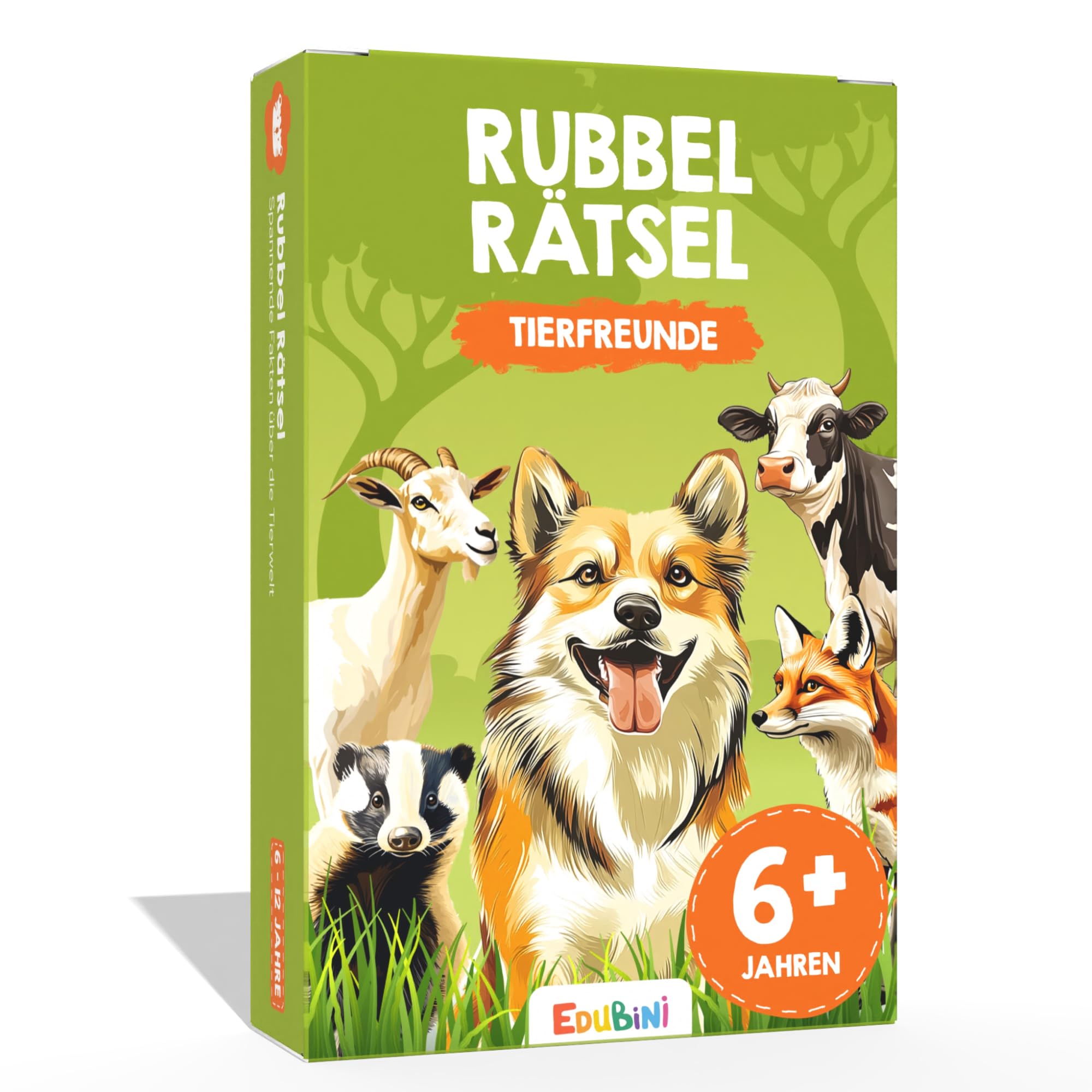 Rubbelrätsel für Kinder [40 Spielkarten mit Rubbelfläche] - Reisespiele für Spaß & Wissen (160 Tier-Fakten) - Lernspiele ab 6 Jahre, Familienspiele, Geschenke für Kinder, Logikspiele (Tierfreunde)