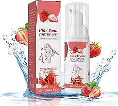 Foam Kids Toothpaste,Childrens Toothpaste,Toddler Toothpaste with Fluoride-Free for U Shaped Toothbrush,Teeth Whitening Foam Teeth Cleaning Anti-Cavity,Natural Mousse Foam Toothpaste.