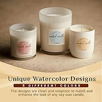 Vista 4 de Etiquetas perfumadas para velas personalizadas (300 unidades), calcomanías cuadradas hechas a mano de 2 pulgadas, impermeables para latas, frascos