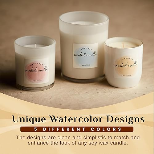 Miniatura 4 de Etiquetas perfumadas para velas personalizadas (300 unidades), calcomanías cuadradas hechas a mano de 2 pulgadas, impermeables para latas, frascos