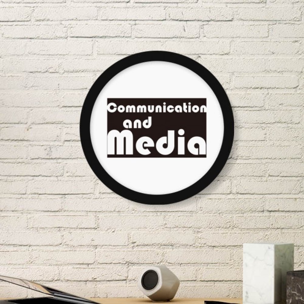 Cadre photo rond Major Communication et Médias avec stickers muraux noir