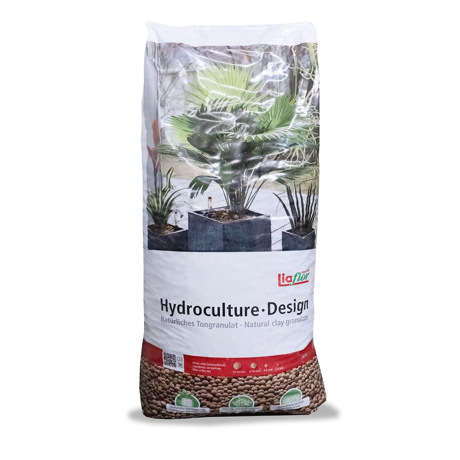 Liaflor Blähton Tongranulat Hydrokultur Keramik Pflanz Granulat Ton Kugeln Für Garten Zimmer Pflanzen Kübel Töpfe Drainage Substrat Design Grob 15-25mm 50l x 13 Sack 650l / 1 Palette
