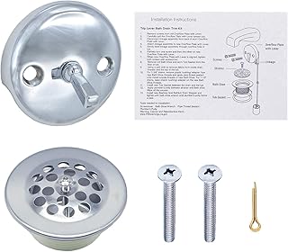 Trip Lever Bathtub Drain and Overflow Faceplate Trim Kit with Screws (Chrome)