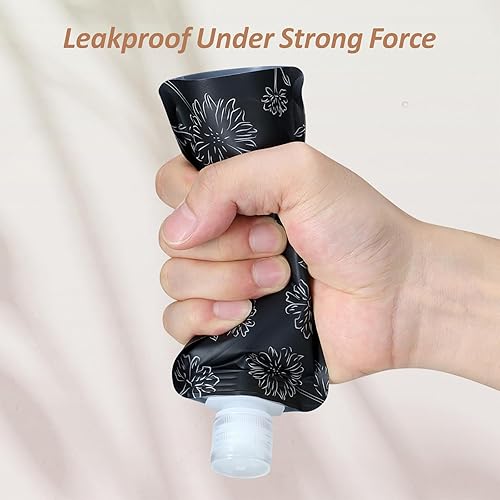 Miniatura 3 de PACKISM Contenedores de viaje para líquidos, paquete de 12 bolsas de viaje líquidas a prueba de fugas, 3 onzas, aprobadas por la TSA, de pie, diseño