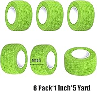 Vista 37 de Baisunt Paquete de 6 vendajes cohesivos de 1 pulgada, cinta autoadhesiva autoadhesiva autoadhesiva transpirable para muñeca, tobillo, deportes