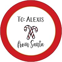 Vista 4 de Christmas Stickers, from Santa Gift Labels and Stickers, Personalized to and from Labels