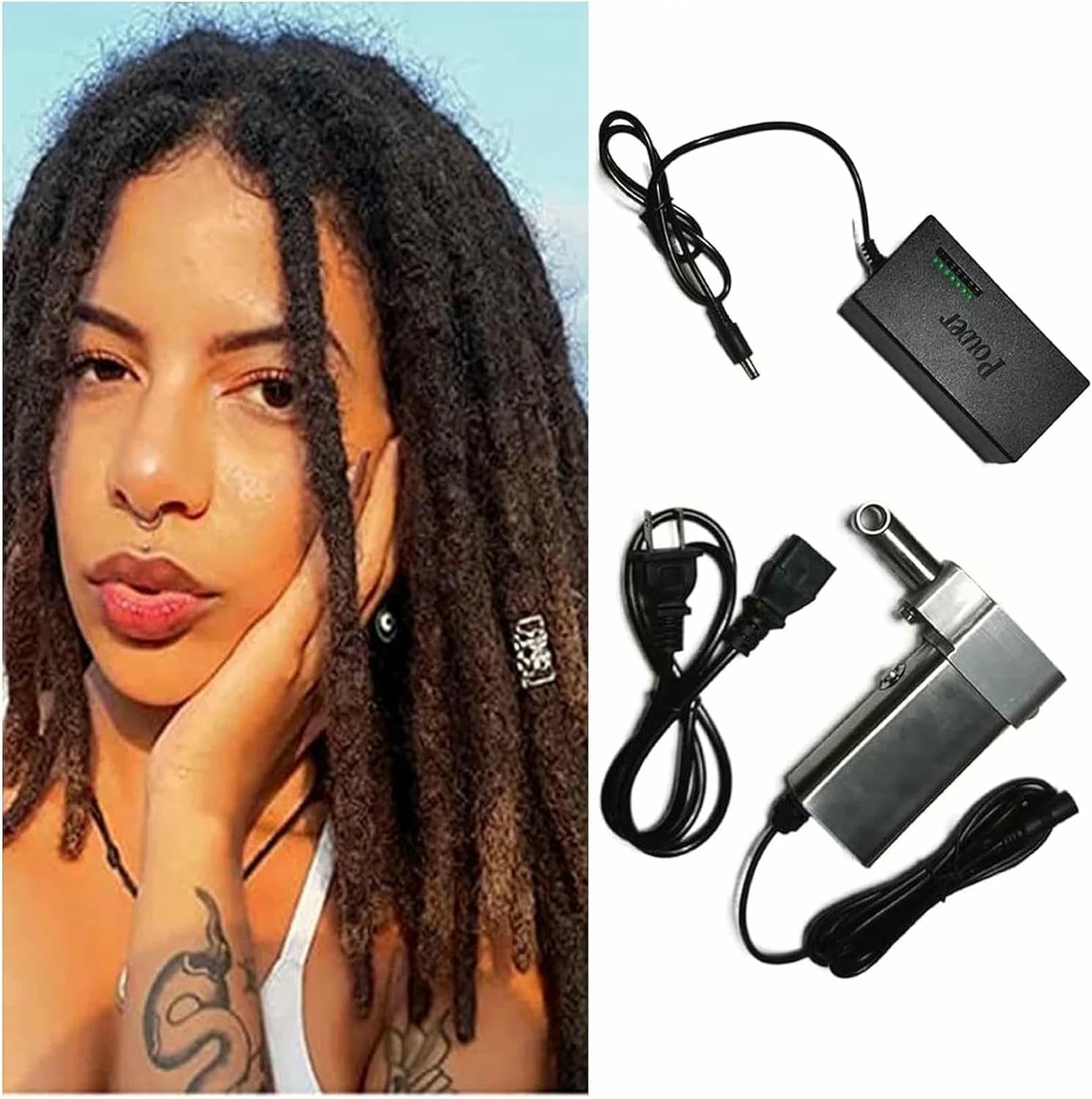 Machine à dreadlocks électrique pour loc et tressage de cheveux naturels