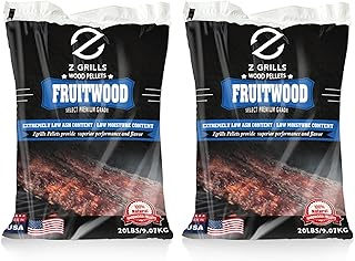 Z GRILLS Wood Pellets for Smoker Grill, 100% All-Natural Hardwood Fruitwood Pellet, 40lbs