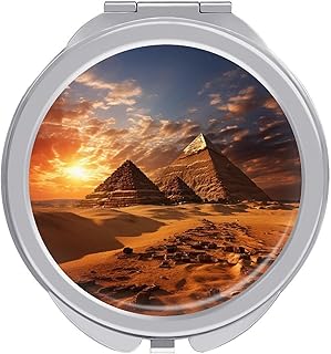 Espejo de maquillaje de pirámides egipcias, e...