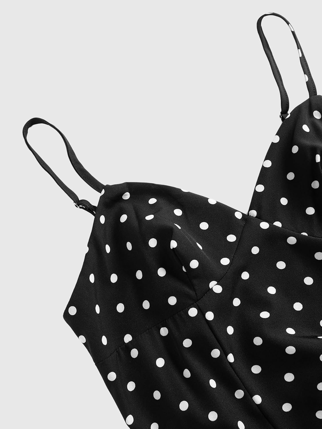 Women's Summer Polka Dots Maxi Dress Elegant Deep V Neck A Line Flowy Evening Party Dresses - Image 2