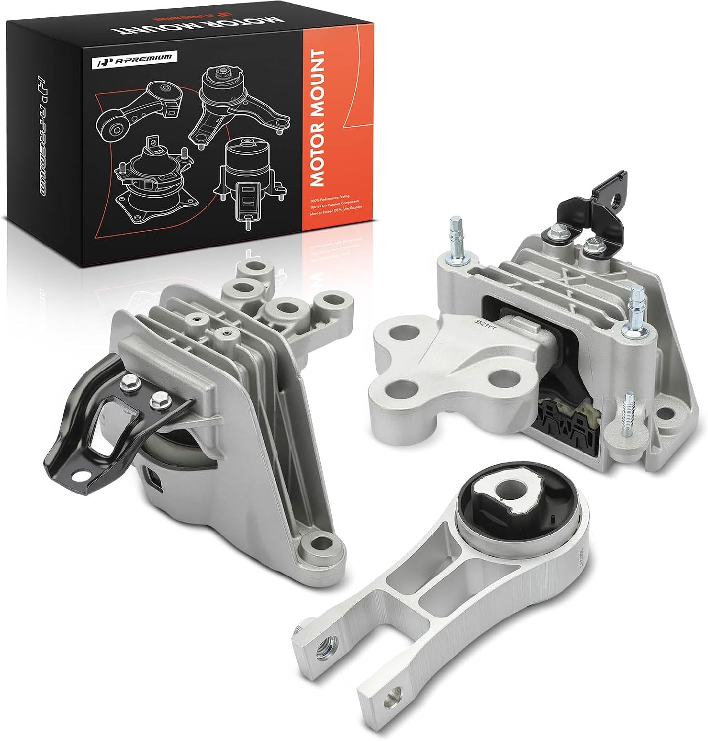 A-Premium Set of 3 Engine Motor Mount and Transmission Mount Set Compatible with Chrysler Pacifica 2017-2025, Grand Caravan 2022-2024, Voyager 2020-2024, 3.6L