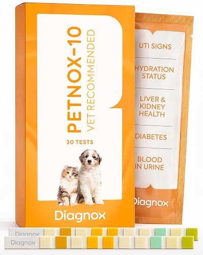 PETNOX 10-Parameter Cat & Dog Urine Test Strips, Pet Urinalysis