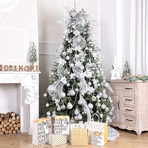 Miniatura 4 de Adornos de bola de Navidad, 36 bolas colgantes de decoración de árbol de Navidad, decoración de fiesta de boda, 5 acabados, adornos de bolas de