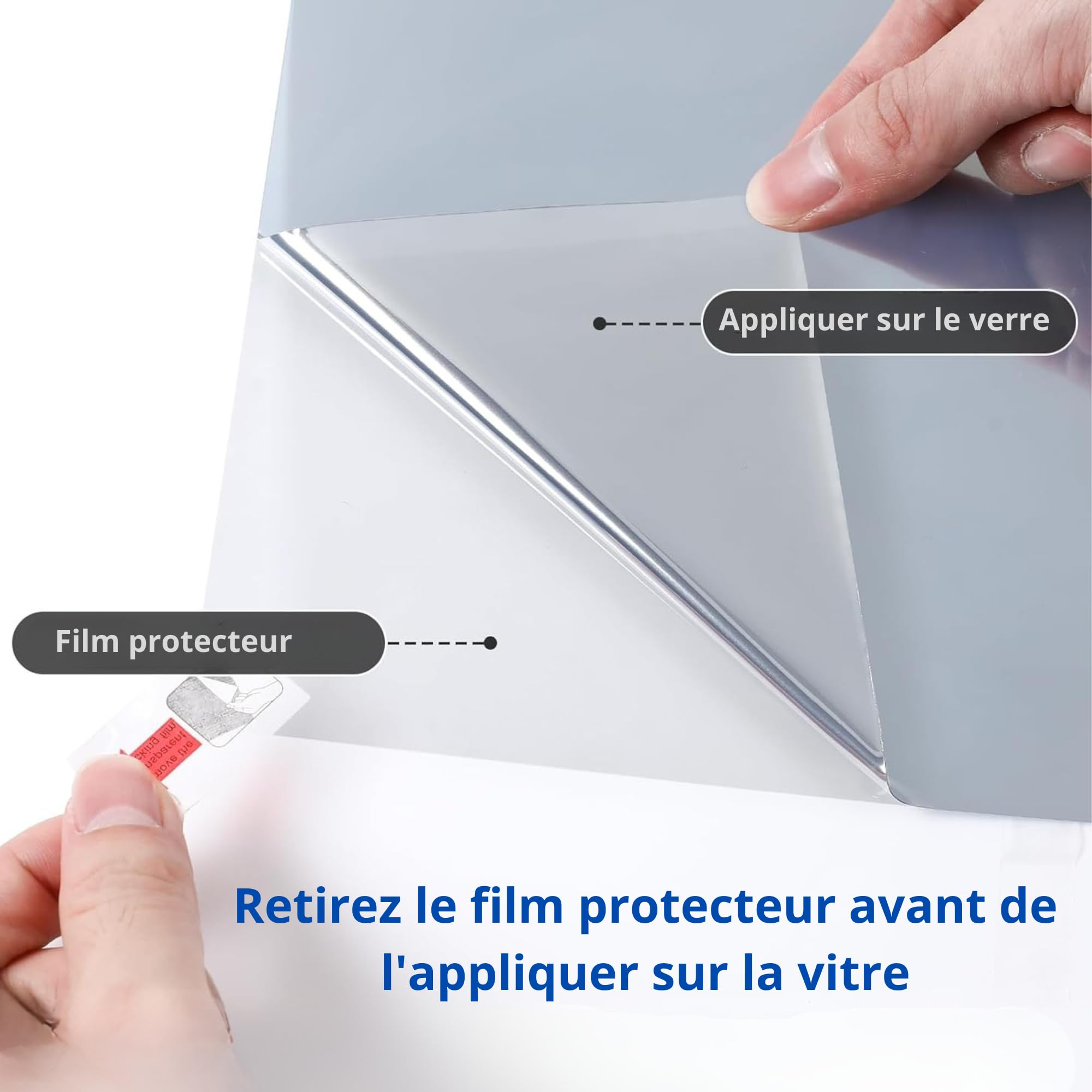 Film de protection solaire de grandes fenêtres d'isolation thermique + Gradations de haute qualité Nano Carbon Teinté Anti UV efficacité thermique confidentialité contrôle chaleur adhésif (Transparent