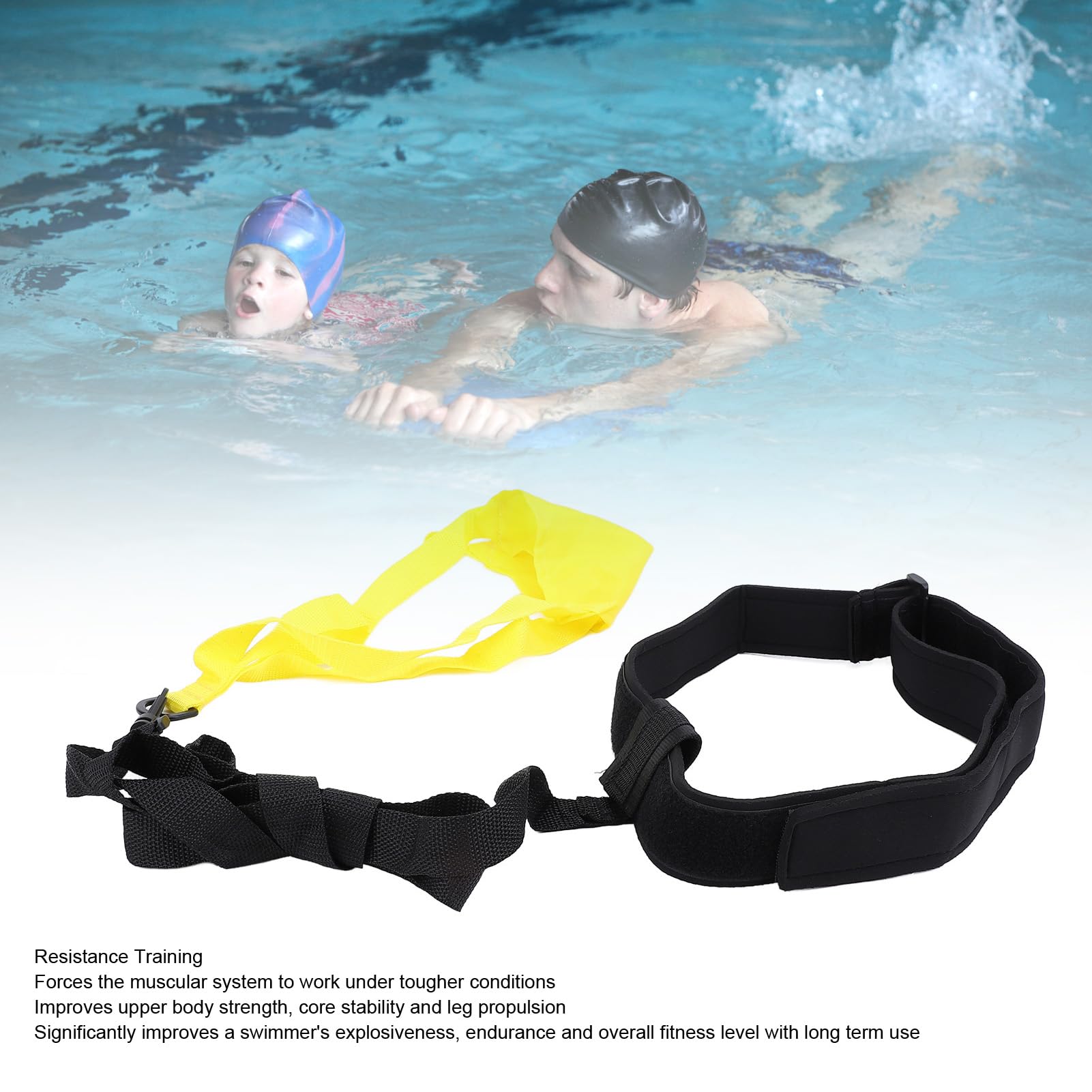 Swimming Strength Training Parachute, Portable Belt for Adults with Swimming Parachute, Swimming Strength Training Parachute for Swimming, Water Sports (20cm/8in)