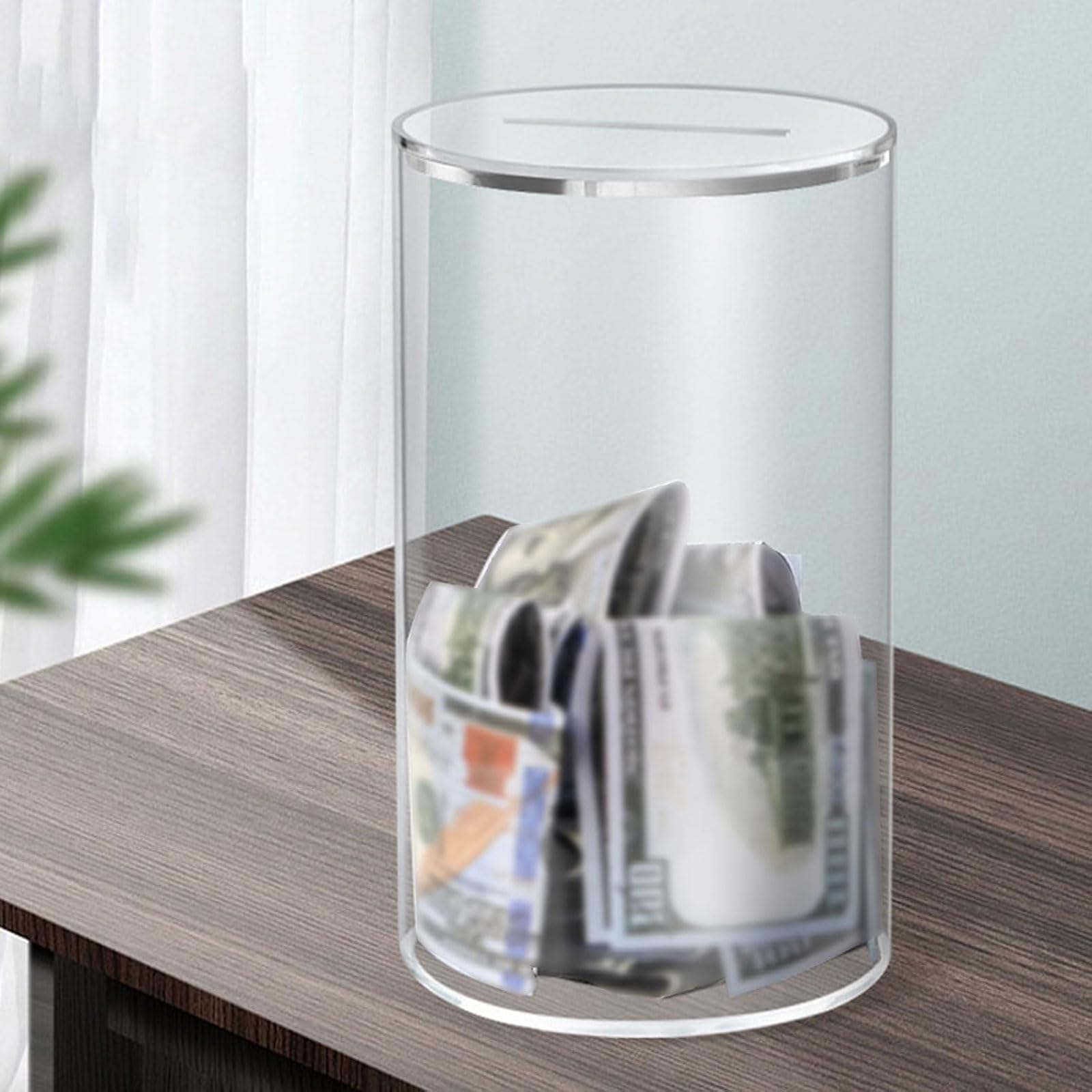Tirelire Tirelire Transparente, Tirelire Solide, Moniteur de progrès, Cadeau Parfait pour Les épargnants, Enfants et Adultes, Disponible en Trois Tailles Tirelire Billet