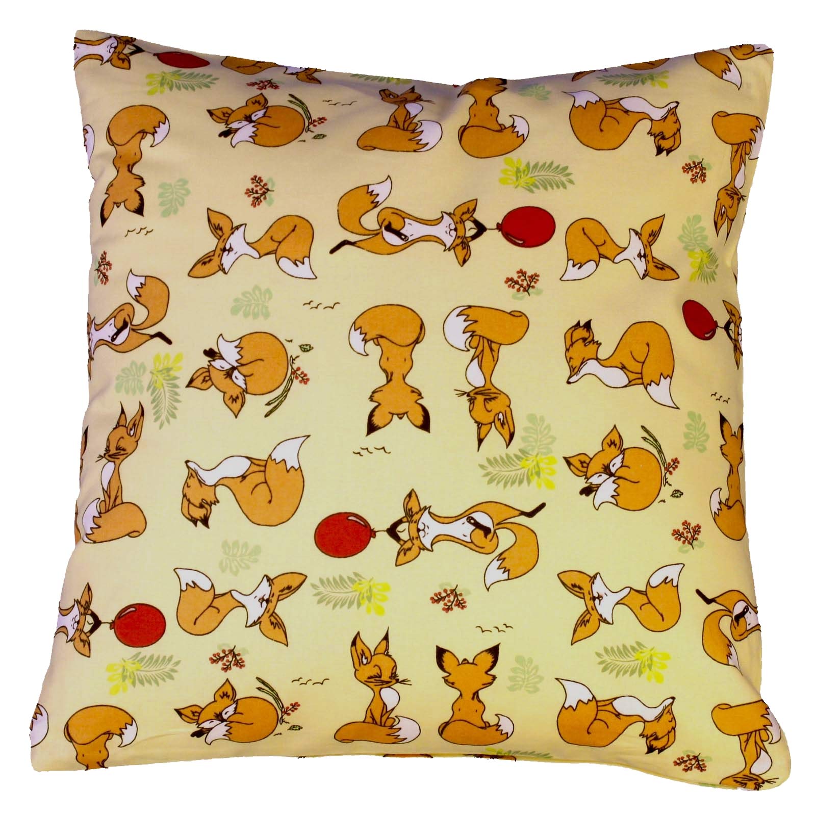 Hans-Textil-ShopCushion Cover 40 x 40 cm Small Fox Yellow