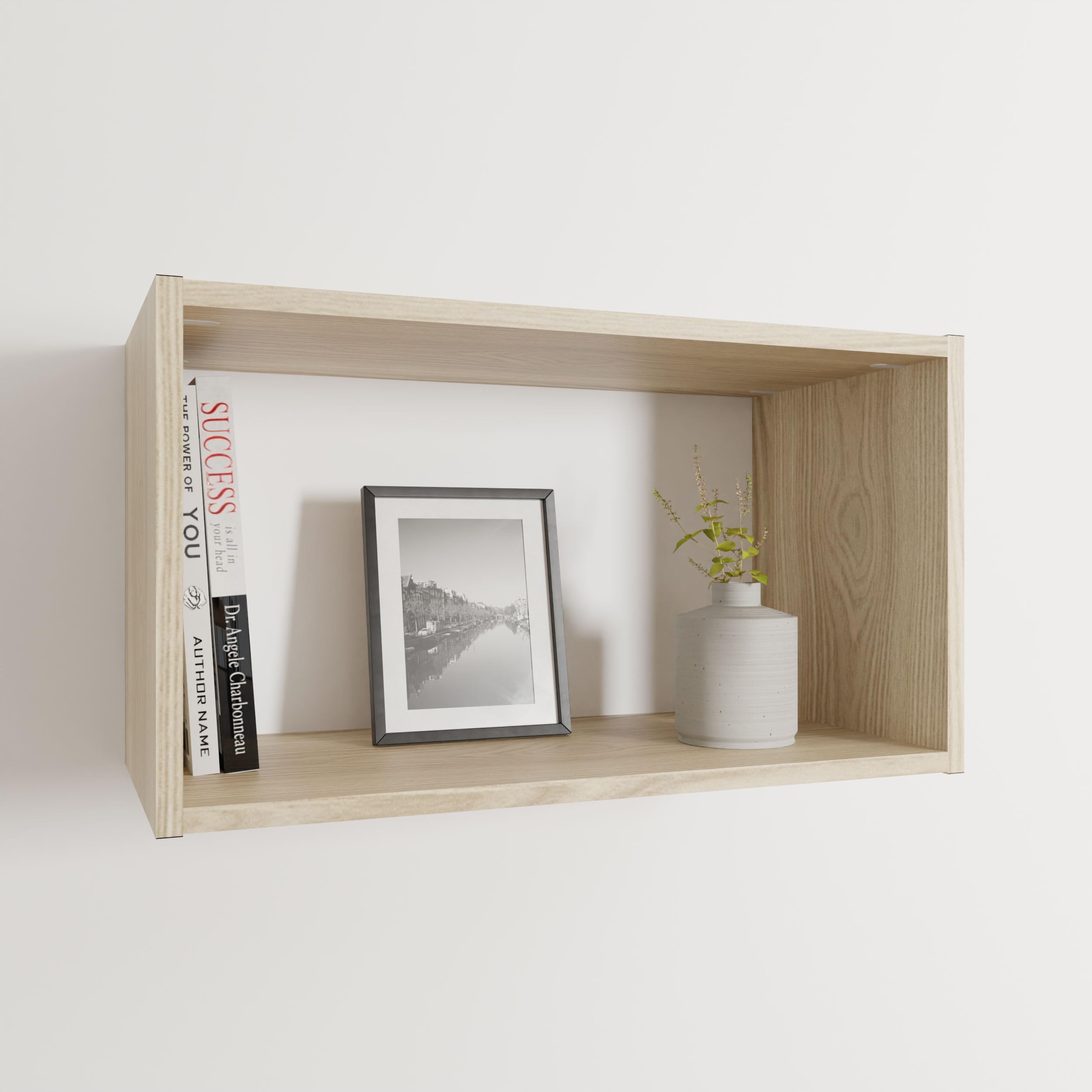Étagère cube murale en bois naturel H40,7xL72.1cm fabriqué en France