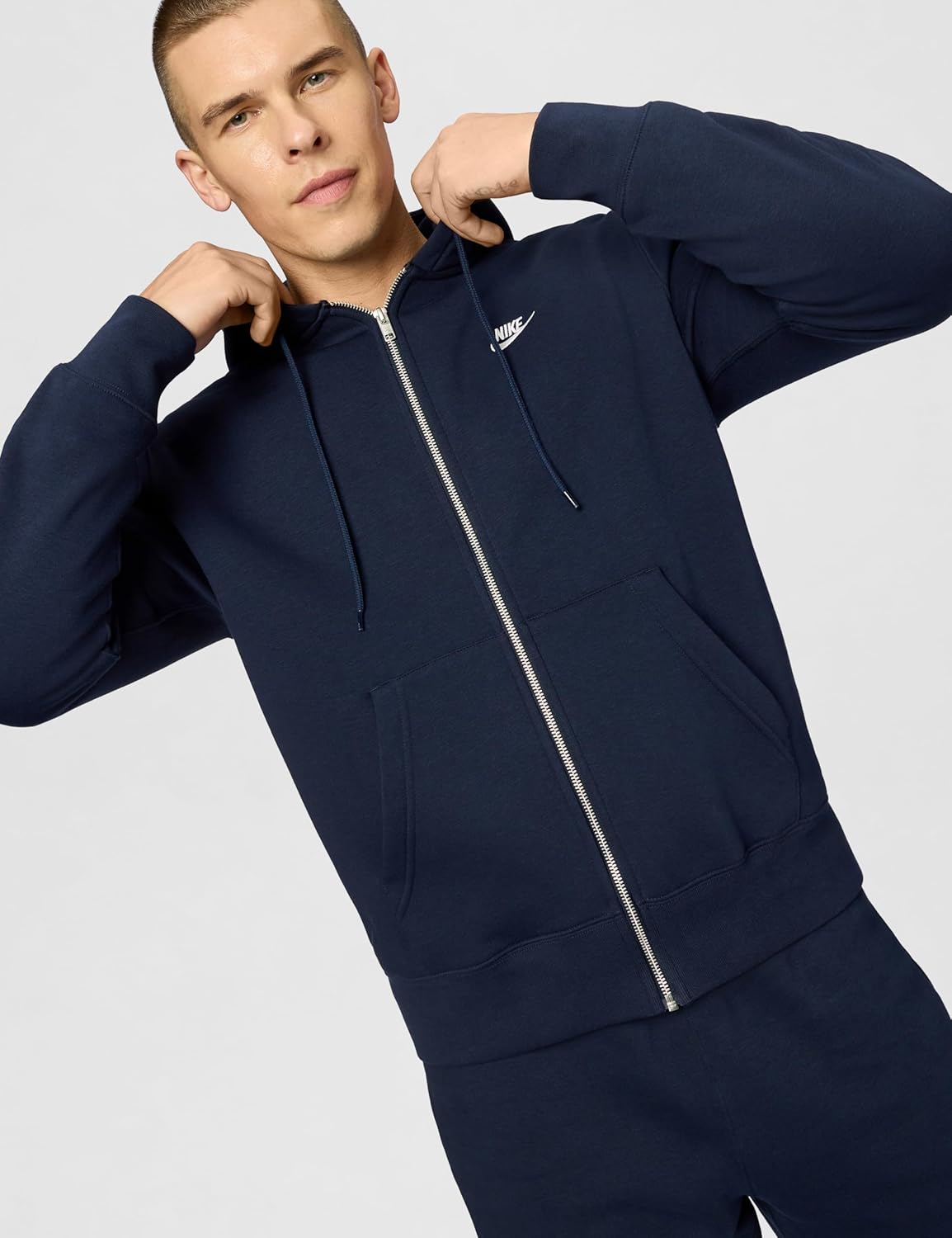 Nike Men's Club Full-Zip Fleece Hoodie - Image 6