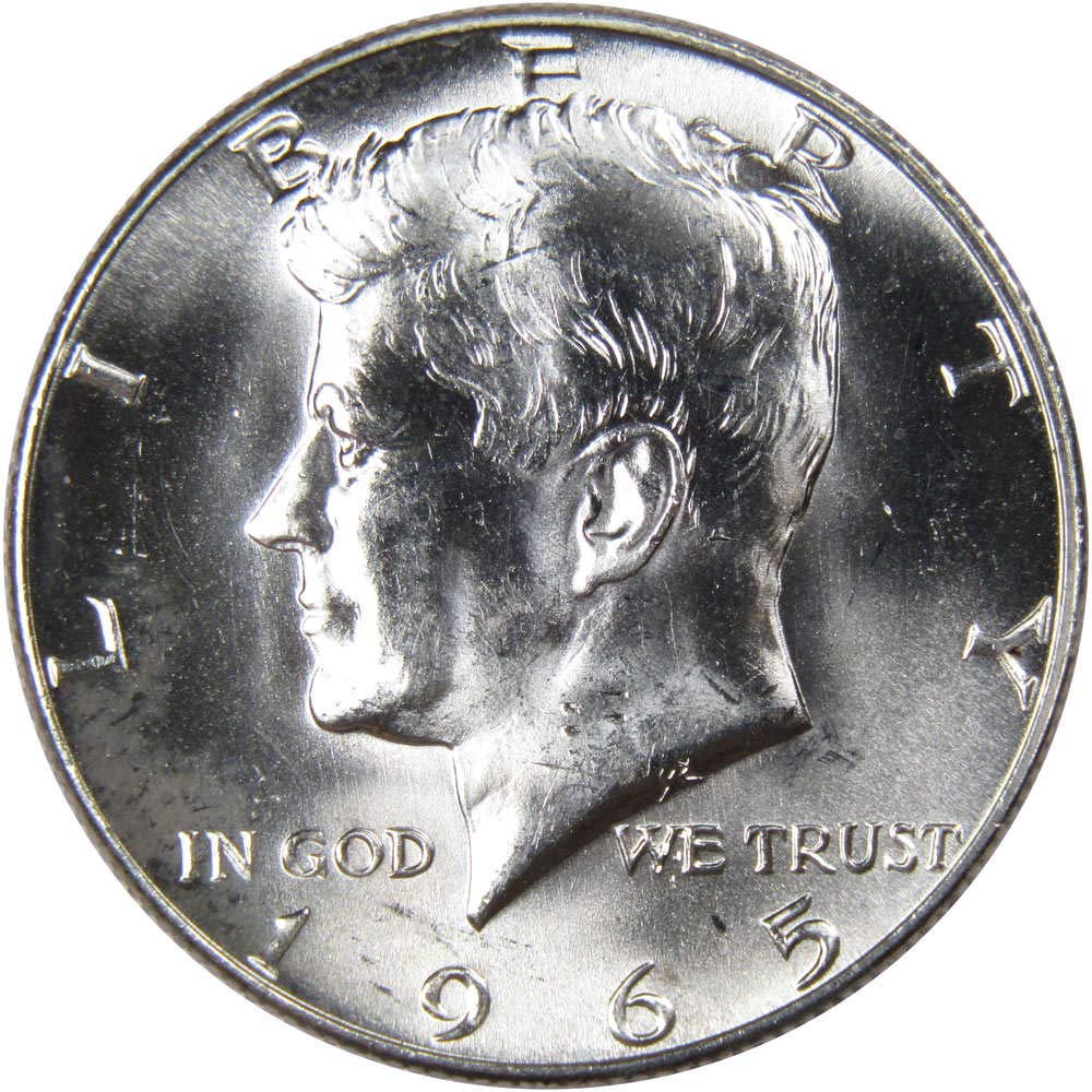 1965 Kennedy Half Dollar BU Uncirculated Mint State 40% Silver 50c US Coin Thumbnail