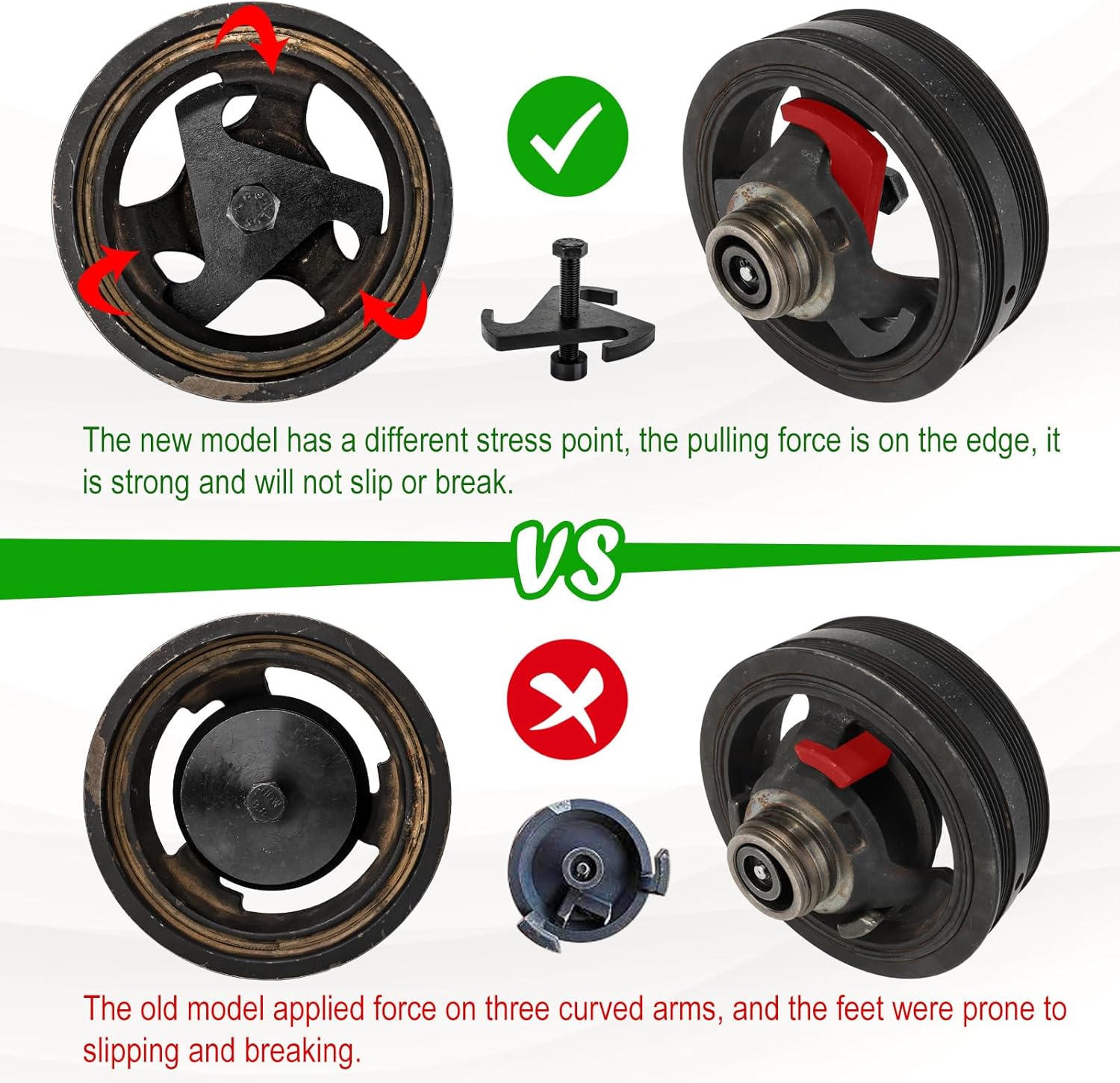 3mirrors LS Harmonic Balancer Pulley Installation Puller Tool w/Bearing for GM Chevrolet