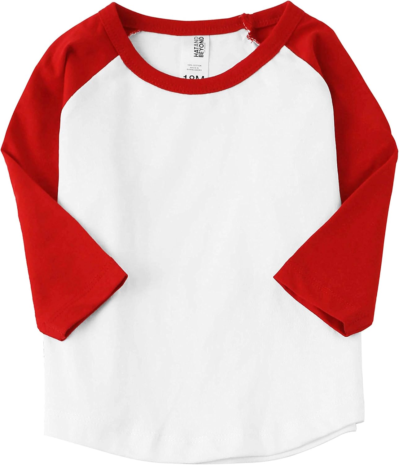 Hat and Beyond Kids Raglan Jersey Child Toddler Youth Uniforms 3/4 Sleeves T Shirts