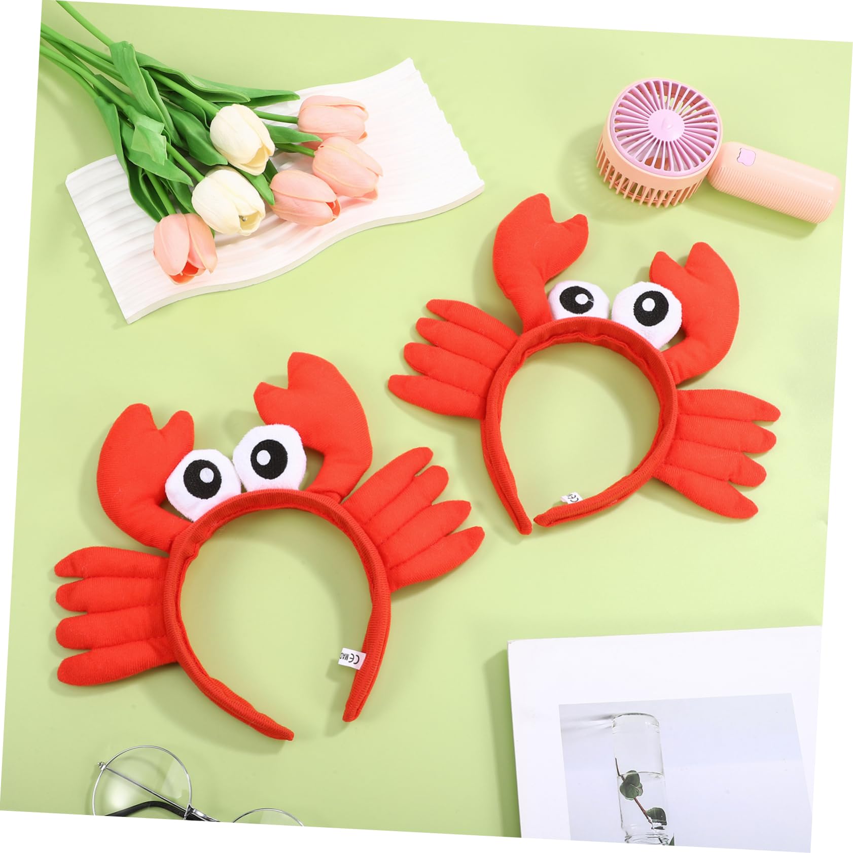 Zerodeko Diadema De Cangrejo Grande Para Niñas Accesorios De Cosplay Diademas Divertidas Para Fiestas Diseño Y Ligero Para Fotos Y Celebraciones 2 Piezas X 5